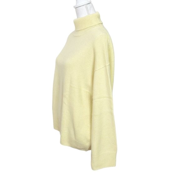 MANDKHAI Oversized Mongolian Cashmere Turtleneck Sweater Jumper Yellow One Size - Picture 4 of 12